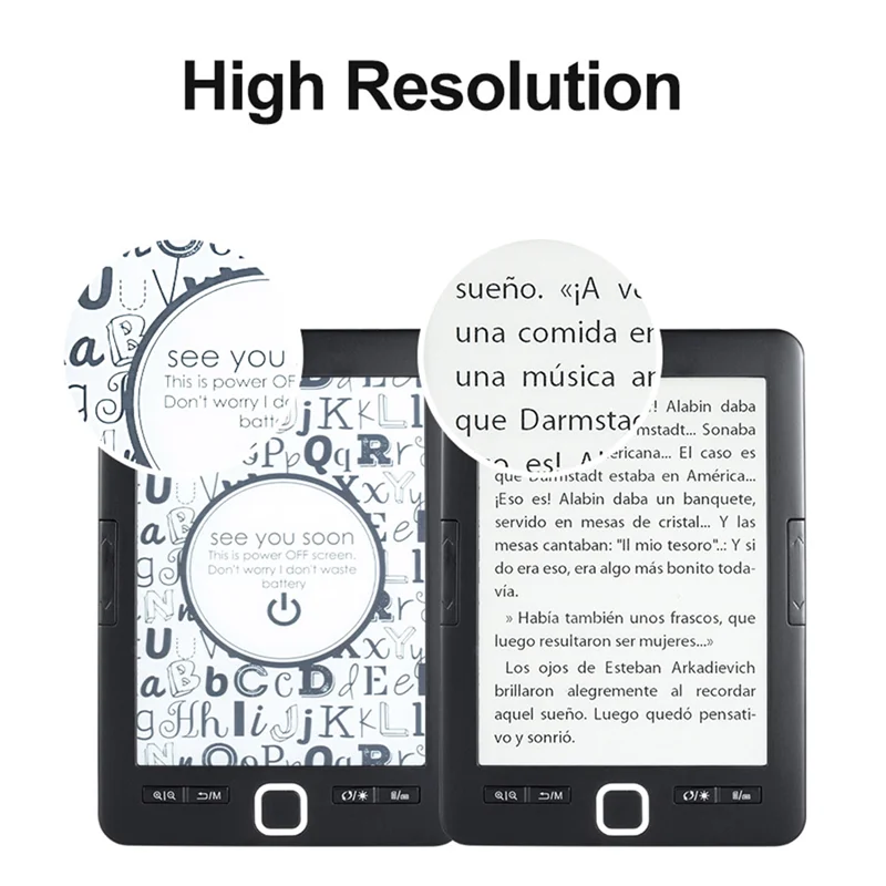 【A69Z】Przenośny 6-calowy cyfrowy czytnik książek elektronicznych z ekranem atramentowym i pamięcią 8 GB do użytku domowego i dojazdów do pracy