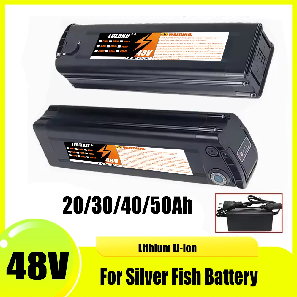Air freight, 48V 50Ah, multiple capacity options, for Silver Fish 250W-1000W motors, built-in BMS protection