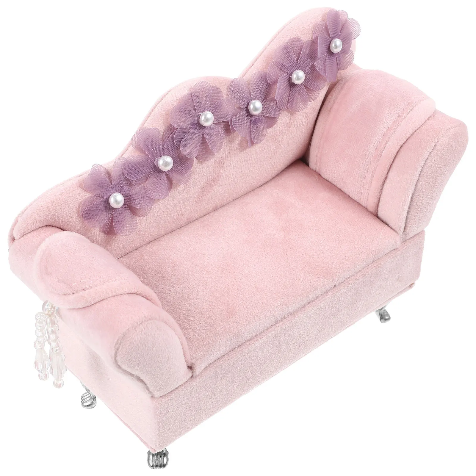 Jewelry Box Couch Shaped Trinket Organizer Small Storage Case Unique Desktop Container Decorative Sundries Holder