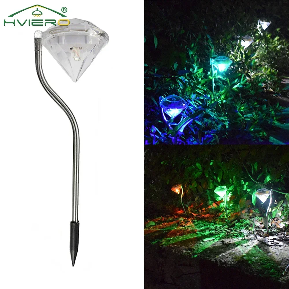 

Solar Bent Pole Brick Stone Lamp Waterproof LED Spot Light Garden Villa Stainless Steel Decoration Landscape Atmosphere Lighting