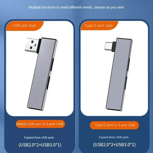 Imagen 2 del producto HUB USB 3 en 1 OTG USB 3,0/tipo C 3,0 a 3 USB divisor USB velocidad del concentrador 5,0 Gbps 3 puertos tipo C HUB para PC portátil Notebook