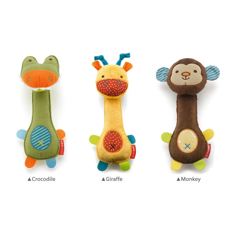 New Party Gifts Dog Toys Pet Puppy Chew Squeaker Squeaky Plush Sound Cartoon Dinosaur/Deer/Monkey Toys Small Pet Gift