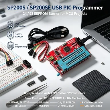 SP200S/SP200SE USB PIC Programmer, 24/93 EEPROM Burner, DIY PCB Kit for MCU