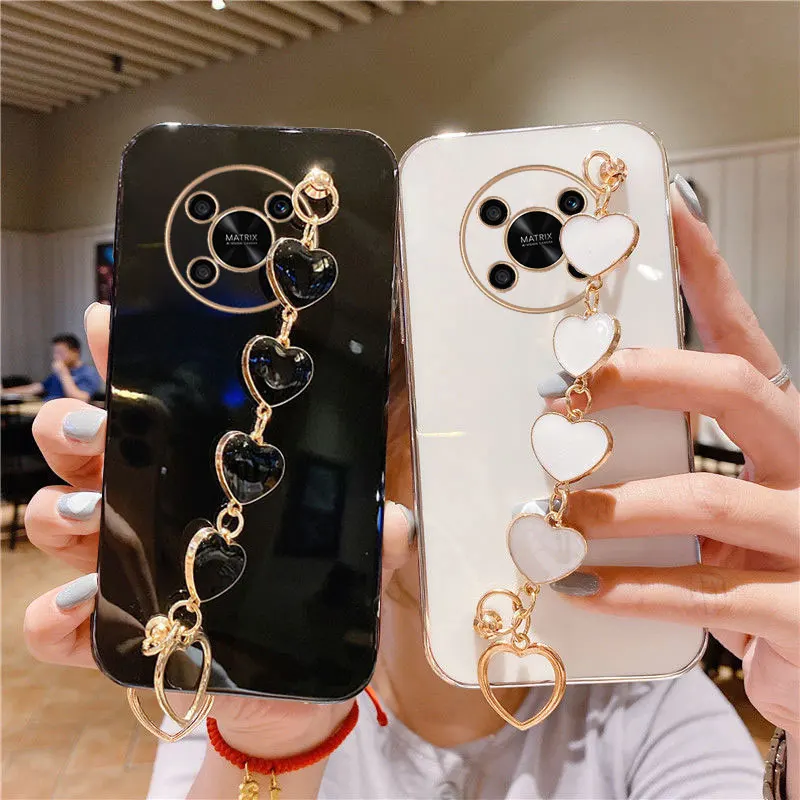 Luxury Plating Love Bracelet Anti-fall Case for Huawei Nova Y90 Cases For Huawei Nova Y90 Sexy Cover Case NovaY90 Y 90