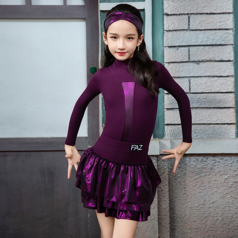 tenue-de-danse-latine-violette-pour-filles-costume-de-danse-a-manches-longues-vetements-de-performance-pour-enfants-ensemble-d'entrainement-cha-rumba-amy2815-2025