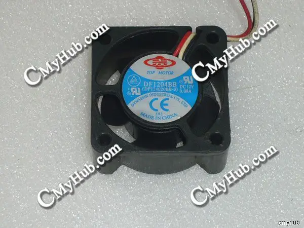 For TOP MOTOR DF1204BB DF124020BB-3 DC12V 0.08A 4020 4CM 40mm 40x40x20mm 3pin Cooling Fan DF1204BB DF124020BB-3