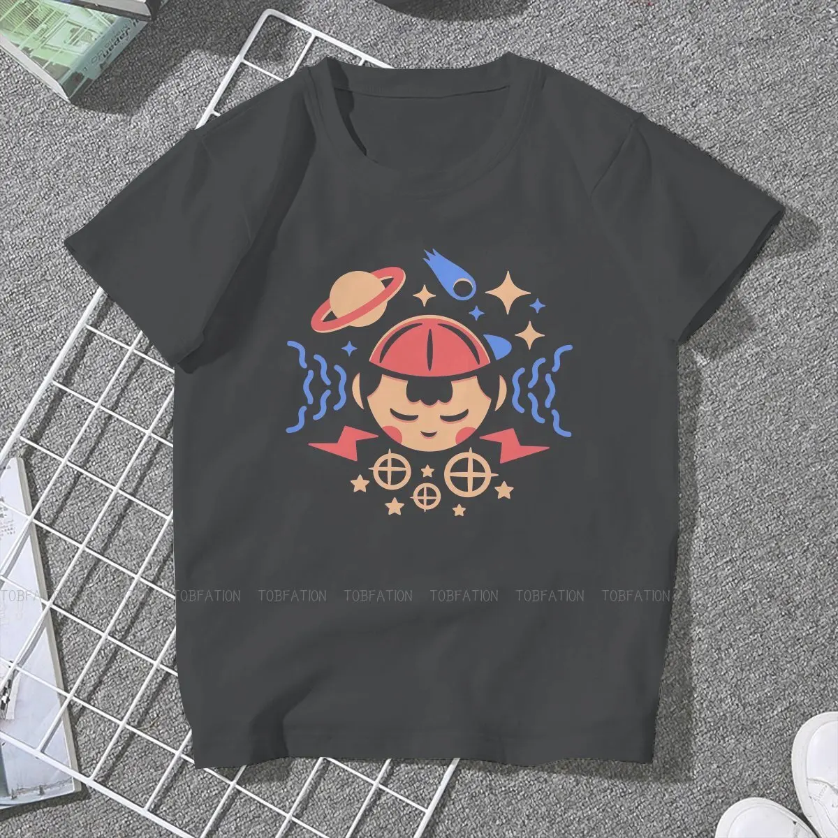 Earthbound MOTHER RPG Game Crewneck TShirts PSI Power Print T Shirt New Trend Tops