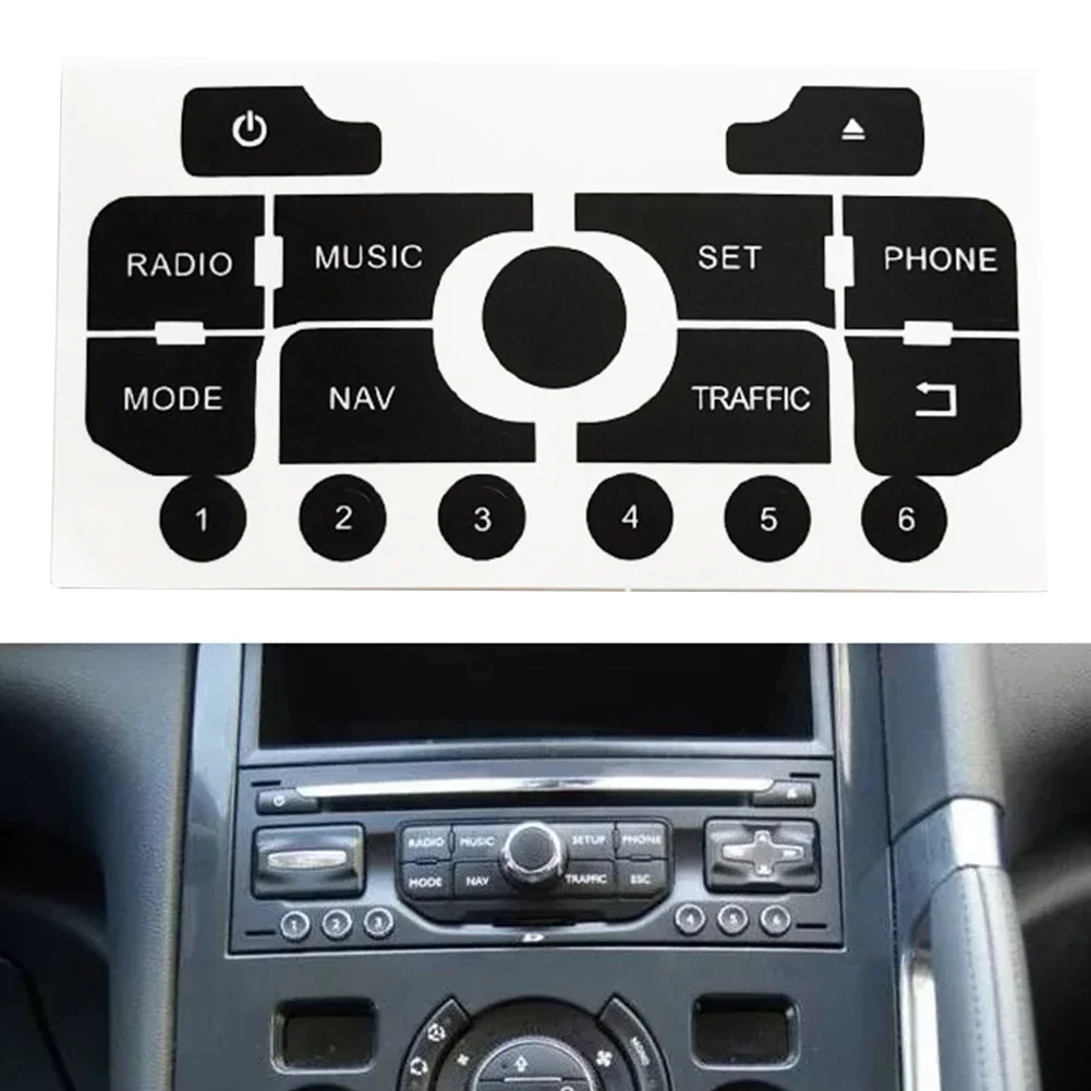 1 Set Car Stickers To Repair The Buttons On Your For 3008 For 308 For C5 For C3 Navigator Radio Interior Decals