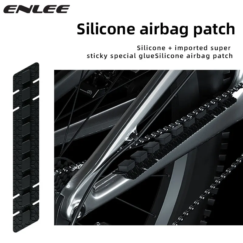 ENLEE Bicycle Silicone Chain Protector Down Tube Chain Protector Mountain Road Bike Lower Fork Sticker Anti-Scratch