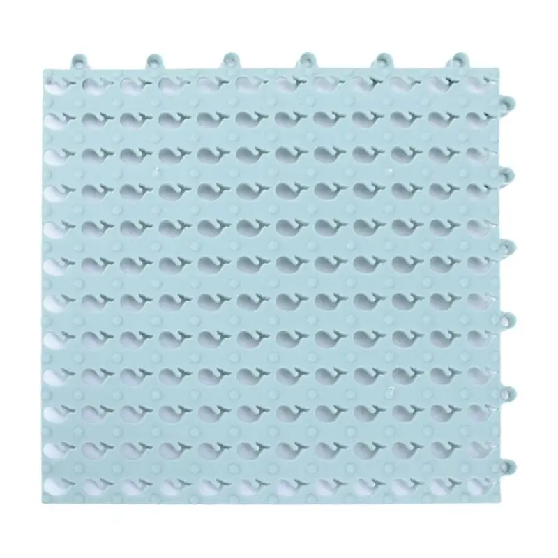 Splicing Waterproof Bathtub Mat Durable Tile Splicing Waterproof Mat With Drain Hole For Pool Shower Bath Kitchen Cushion