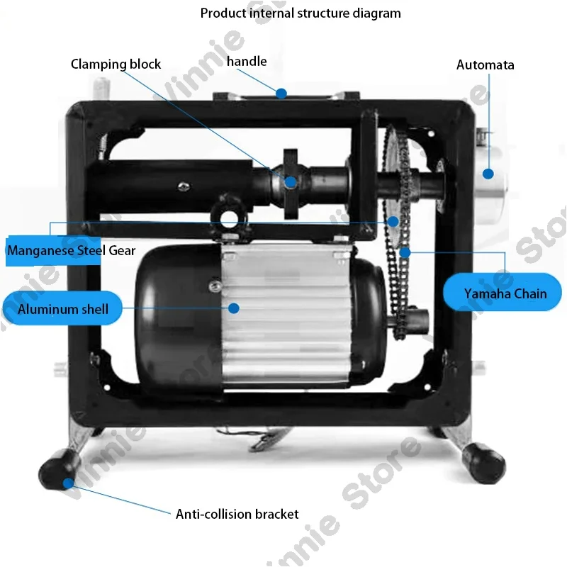 GQ-150 Electric Pipe Dredge Machine Professional Household Sewer Tool Automatic Toilet Floor Drain Dredge