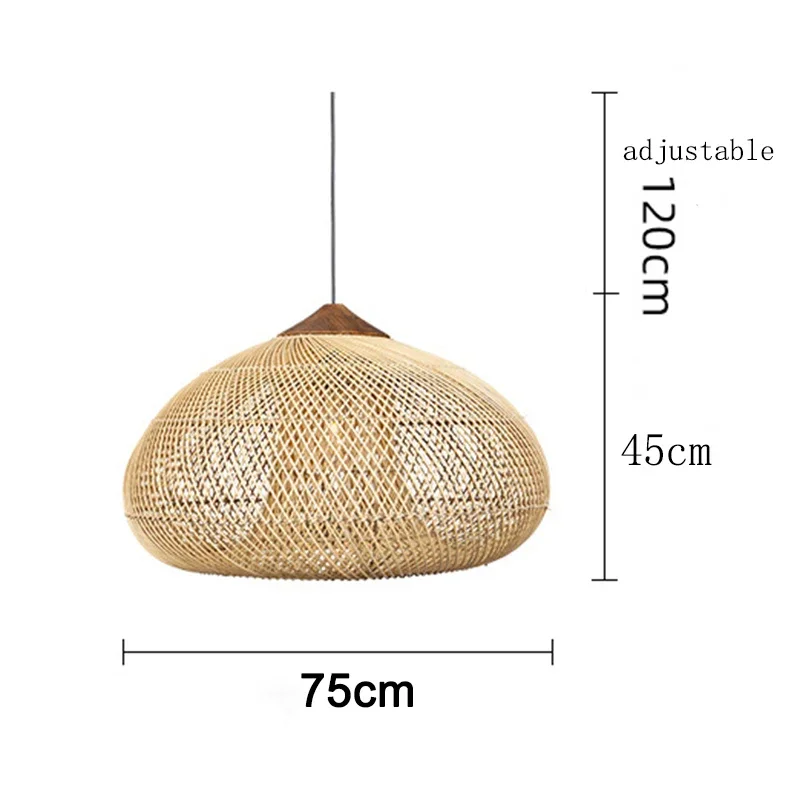 Zuidoost-Aziatische rotan hanglamp Hoge kwaliteit plafondlamp Eetkamer Restaurant rieten lichtarmatuur Loft ophanging