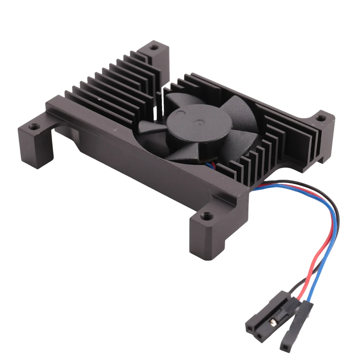 For Raspberry Pi 4 Aluminum Alloy Radiator Raspberry Pi4 Generation 4B Protective Case Cooling Fan