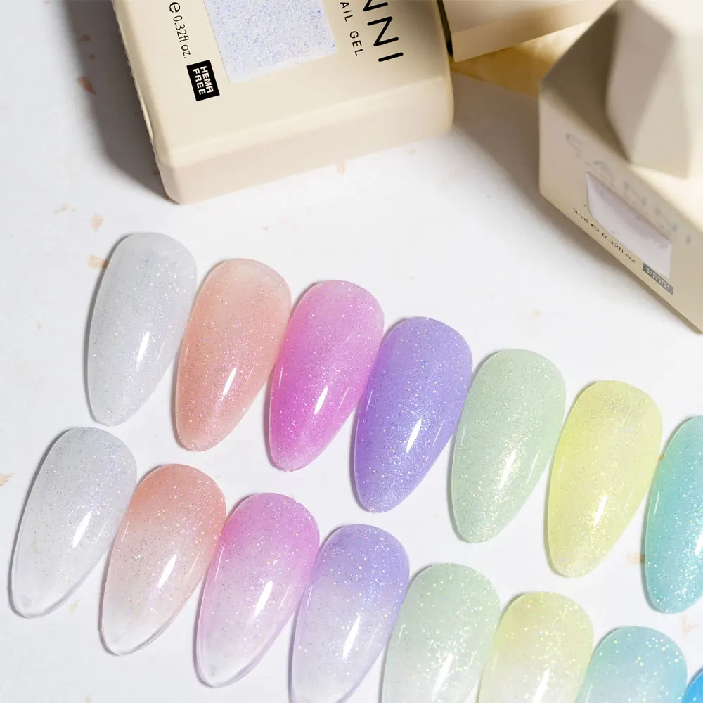 CANNI Cat Eye Gel Nail Polish and Glitter Gel 9ml HEMA TPO FREE High Gloss Quality Soak Off UV Gel Art Manicure Salon DIY Home
