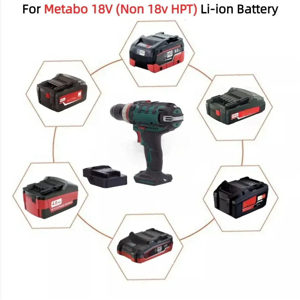 For Metabo 18V (Non 18v HPT) Lithium Battery Converter TO Lidl Parkside X20V TEAM Series Cordless Tool Adapter (Only Adapter)