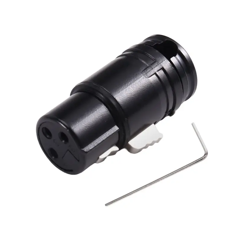 【PUBLICITY】2X Female To Female Compact XLR Microphone Solder Adapter 3 Pin Black Shell XLR Solder Connector Female