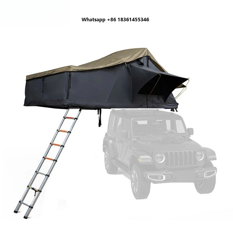 

High Quality Customized Waterproof Soft Rooftop Tent With Skylight Side Opening Car Camping