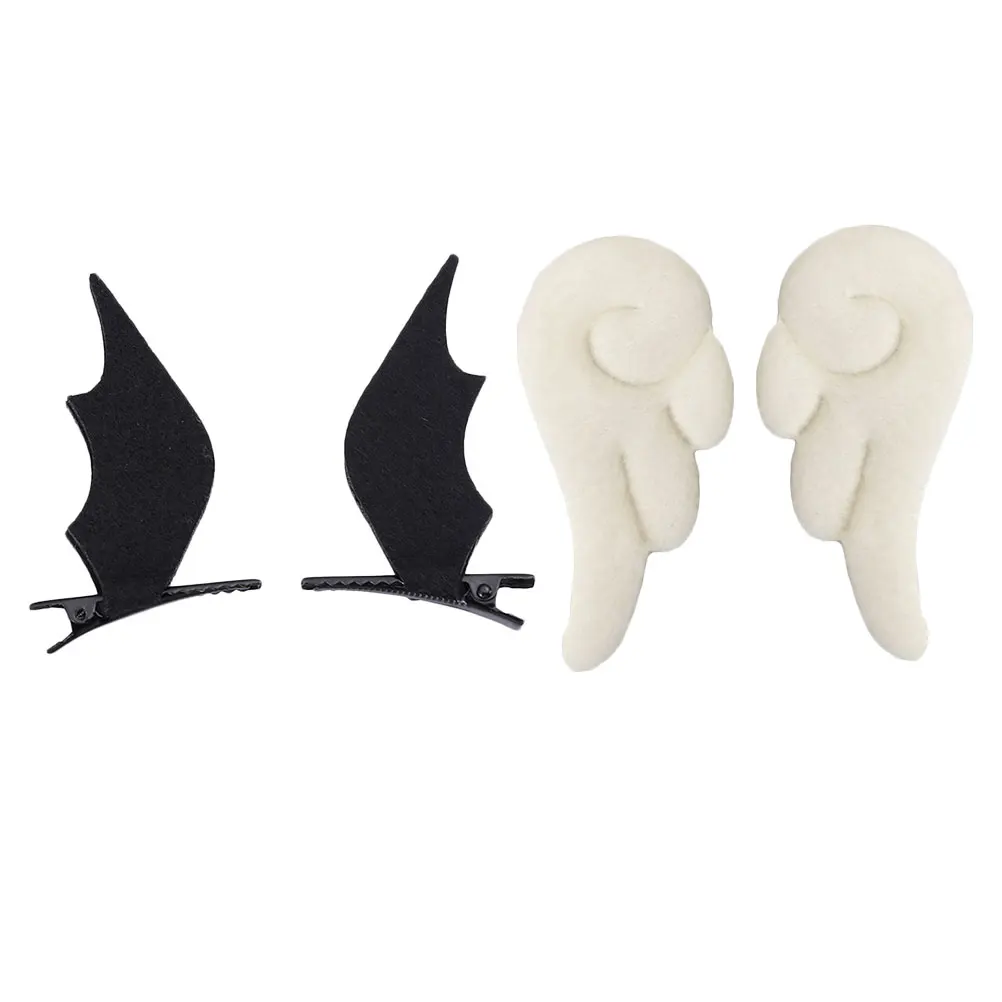 

Angel Wings Hair Clips 2 Pairs Duckbill Pins Girls Kids Baby Women Accessories Bright Colors Handmade Gifts Party Christmas
