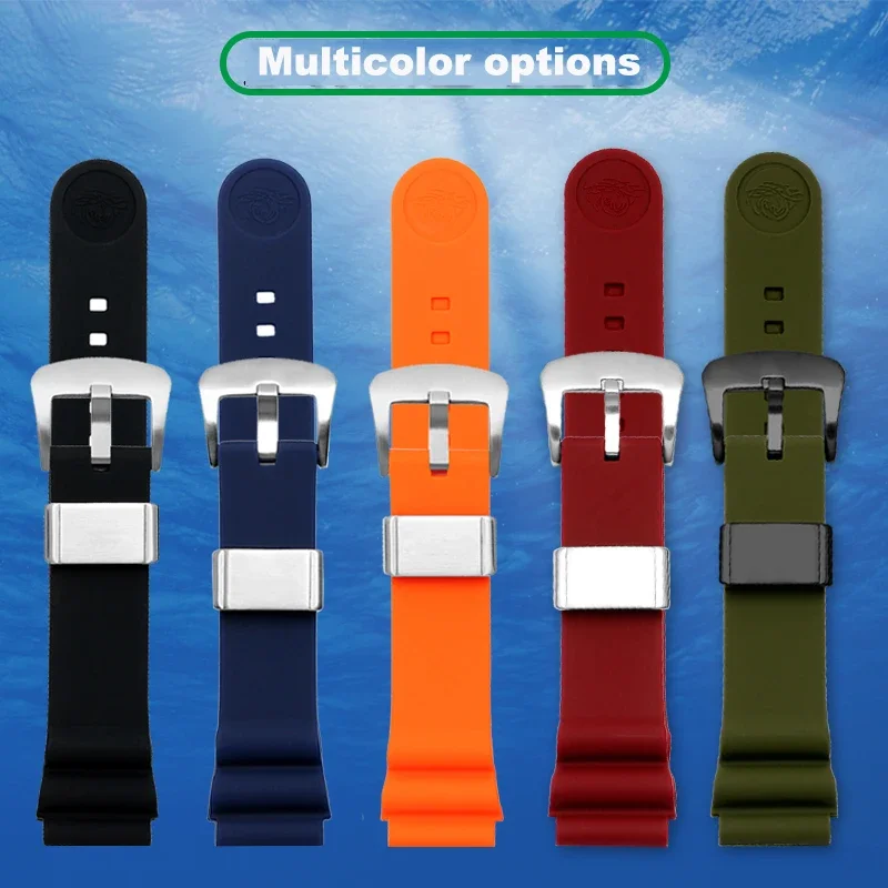 

22mm Diver Rubber Black Strap Soft Silicone Replacement Wrist Strap Bracelet with Spring Bars Tool Set for Seiko Watch