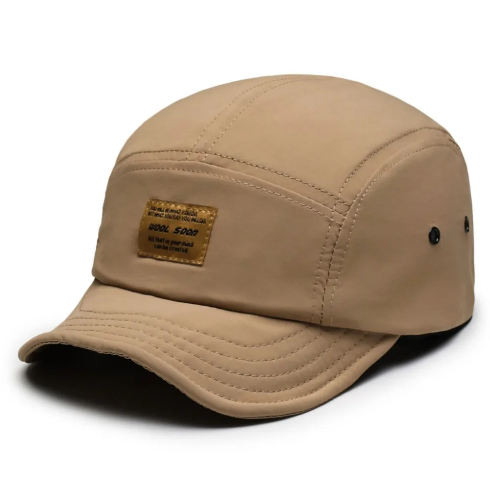 Fashion Short Brim Baseball Hat Quick Drying Japanese Peaked Cap Solid Color Adjustable Sun Hat for Men Women