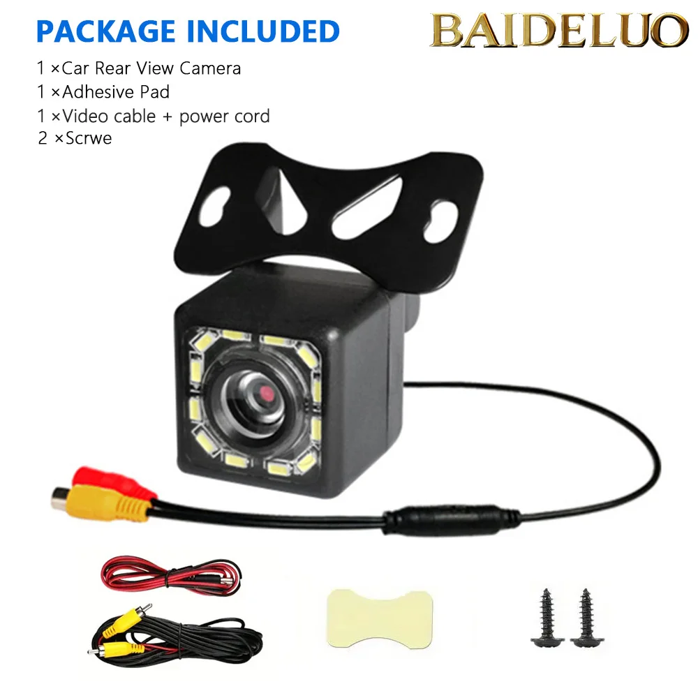 كاميرا الرؤية الخلفية للسيارة زاوية واسعة عكس وقوف السيارات مقاوم للماء CCD LED شاشة احتياطية تلقائية عالمية لسيارات BMW رؤية ليلية عالية الدقة جديدة #1