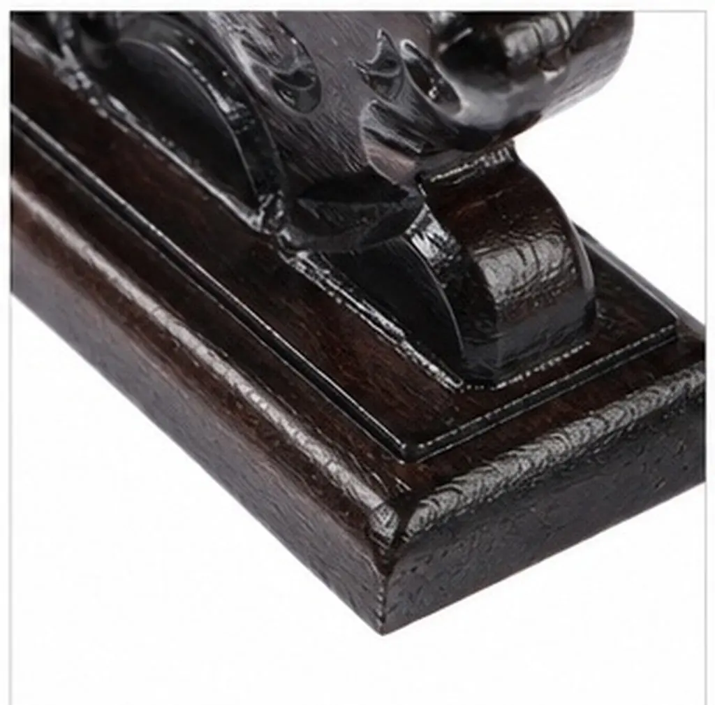 1Pcs Dragon Head Wooden Pen Rack Chinese Style Calligraphy Brush Rest for Ink Brush Sumi Pen Calligraphy Tool Storage Decorative