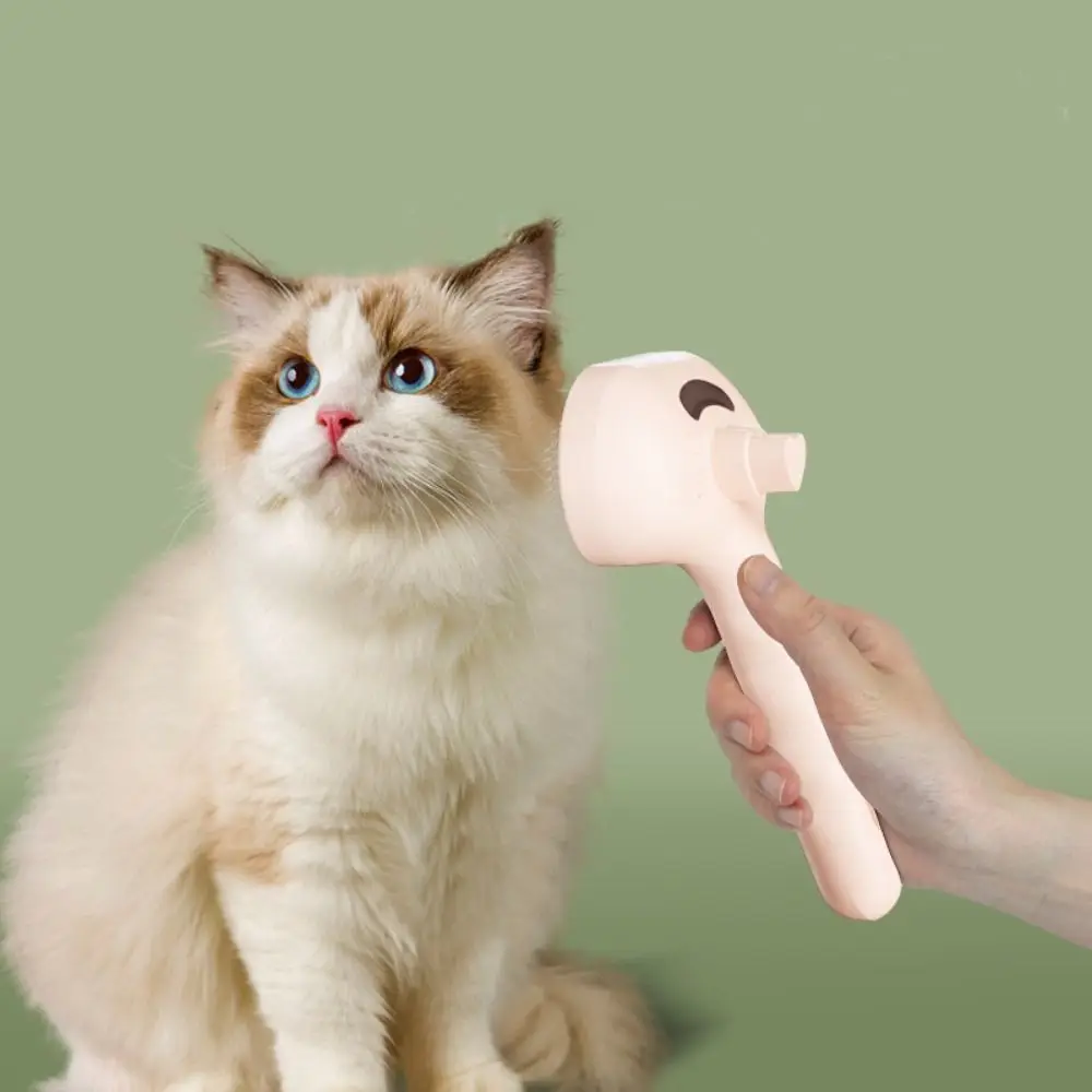 

Cat Steamy Spray Water Tank Cat Spray Brush USB Charging Humidifying Pet Hair Removal Comb Pet Steam Brush Professional Grooming