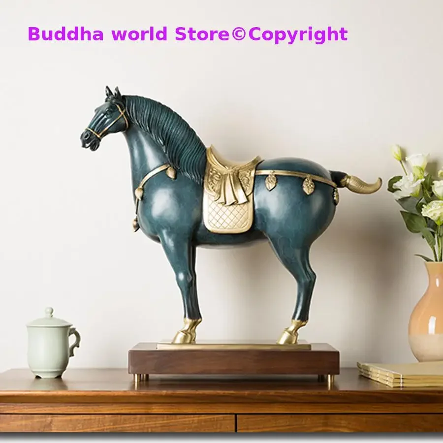 huge high grade Deco art HOME Company Vestibule business bring wealth GOOD LUCK Fortune CHINA ROYAL HORSE Copper Christmas