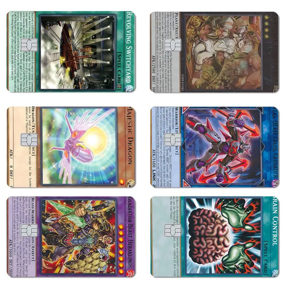 YuGiOh Lizenzierter Holographischer Laser-Debit-Kreditkarten-Aufkleber, Nicht Verblassende Folie