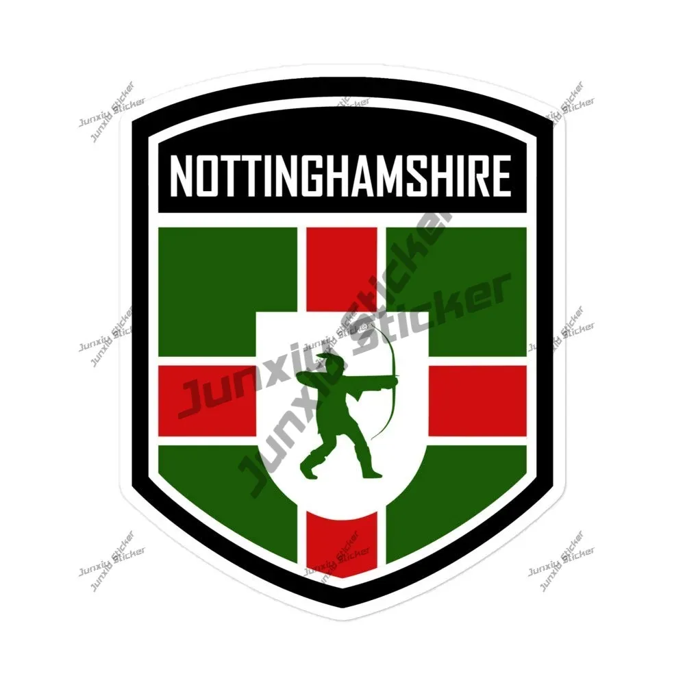 

Nottinghamshire County England Flag Emblem Sticker British City Shield Occlusion Scratch Decoration Car Camper Accessories Anti