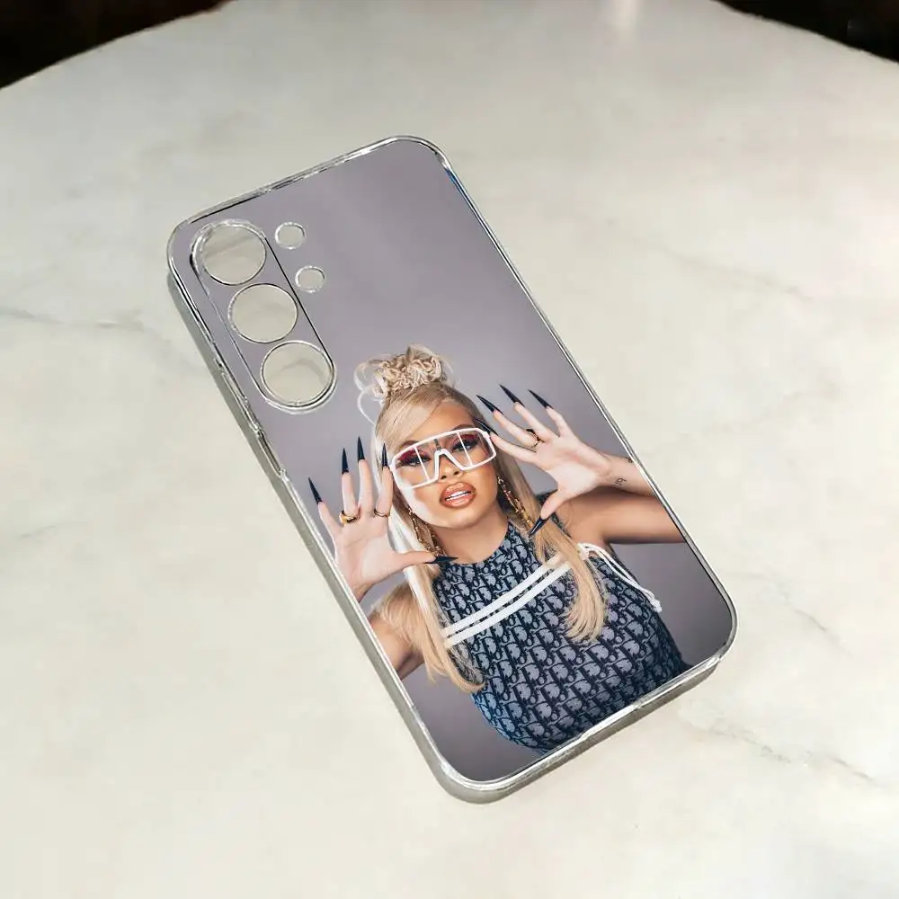 Latto Big M-Mama R-Rapper  Clear Hard Phone Case For Samsung S25,24,23,22,30,21,10,9,Ultra,Plus Transparent Cover