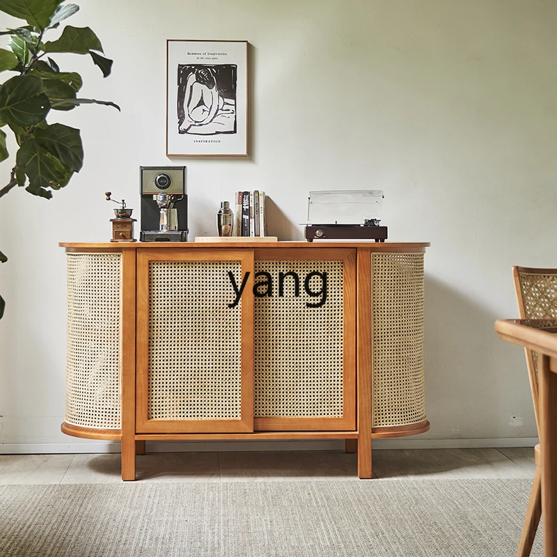 CX Modern Minimalist Solid Wood Floor Cabinet for Home Living Room