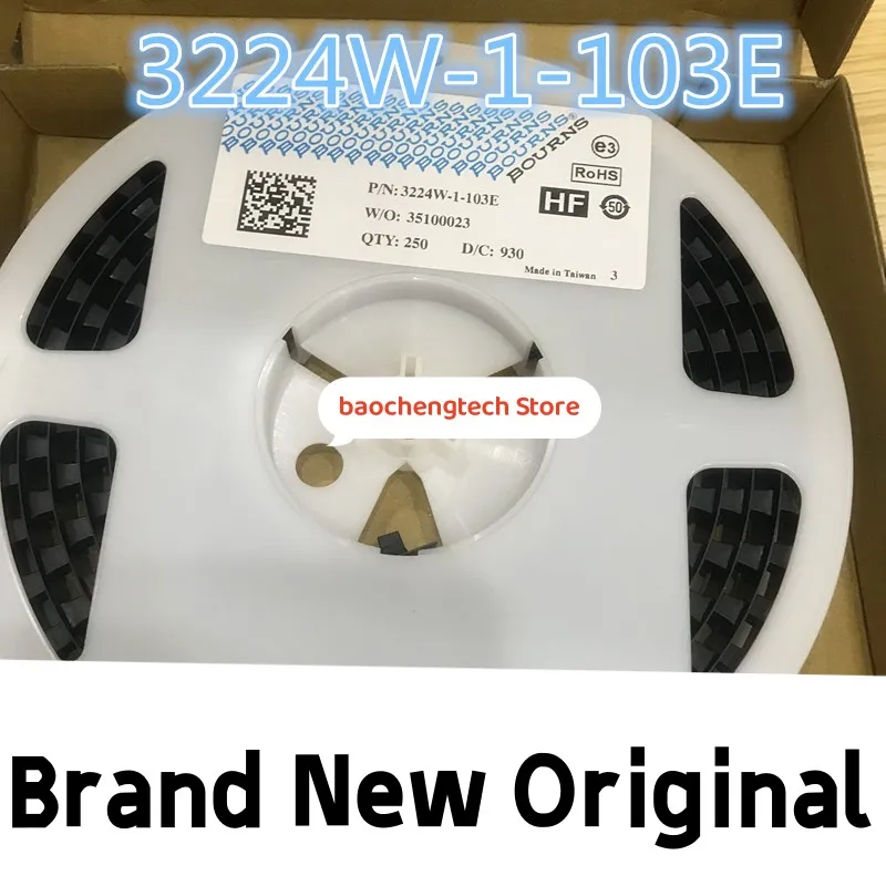 Potenciómetro de precisión ajustable, recortadora SMD 100, 5 piezas, 3224W-1-103E, 10R, 20R, 100R, 1K, 2K, 5K, 10K, 20K, 50K, 200K, 3224 K, 1M, 2M