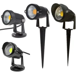 LED Garden lighting 6W 9W 12W RGB DC12V Waterproof Outdoor Lawn Lamp AV85-265V COB 3W Led Spike Light Garden Path Spotlights