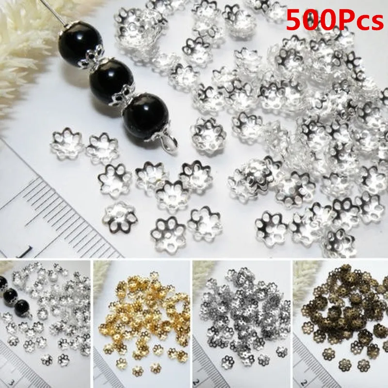 

Metal Flower Beads Cap gold silver bronze bead caps For Jewelry Making DIY craft findings beads Bracelet earrings