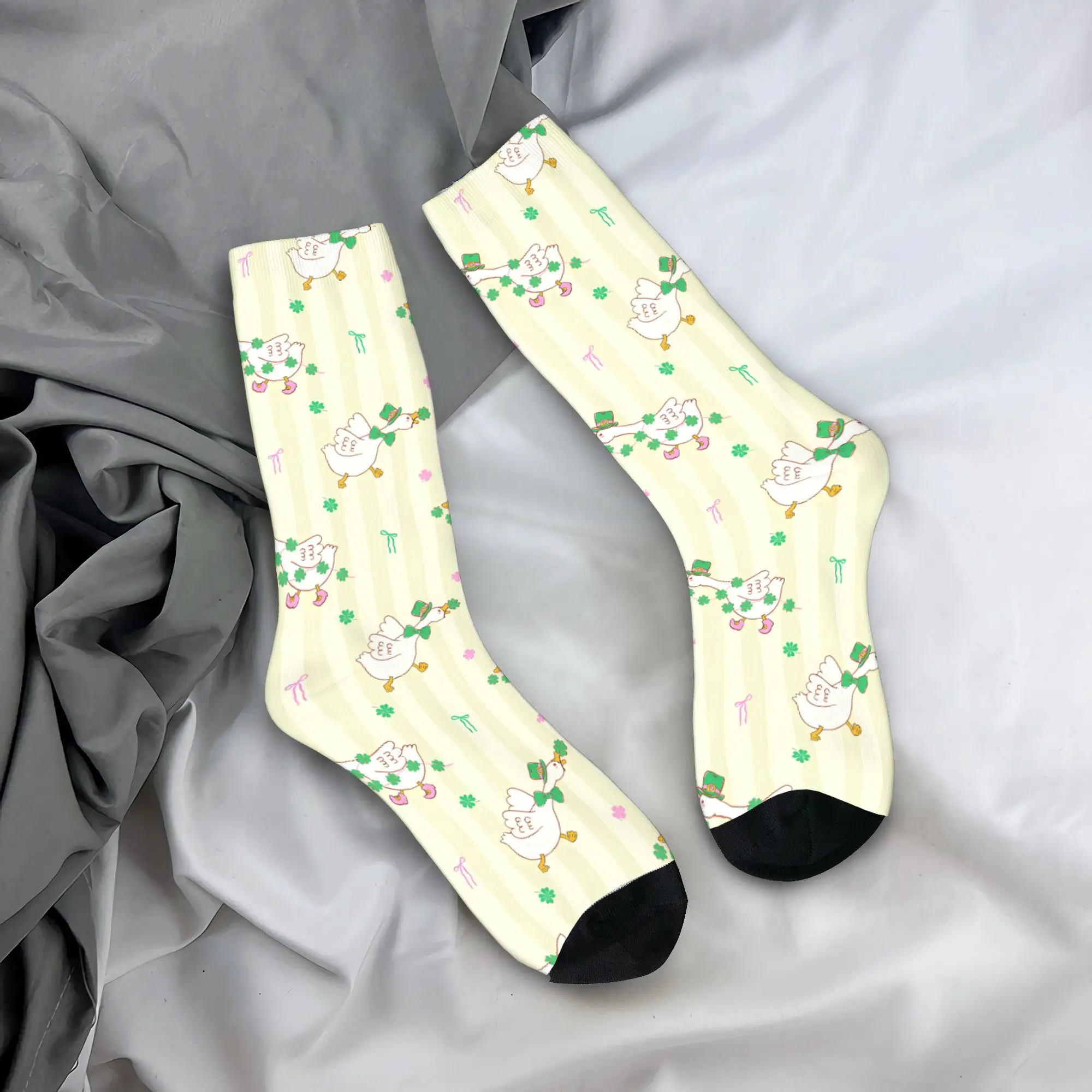Cute Spring Cottagecore Goose Stockings  Printed Retro Socks Autumn Non Slip Socks Men Climbing High Quality Socks