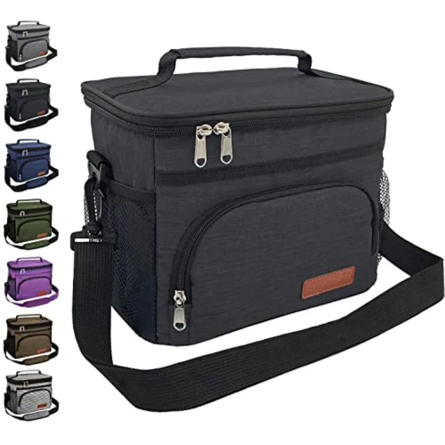 

Insulated Lunch Bag for Women/Men - Reusable Lunch Box for Office Picnic Hiking Beach - Leakproof Cooler Tote Bag Organizer wit