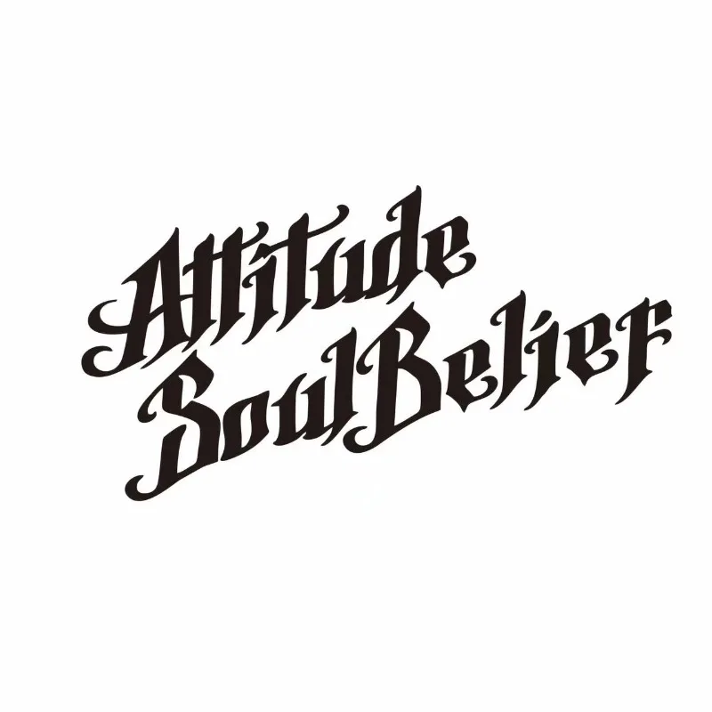 Car Sticker-Creative Attitude, Soul, Belief Decals for Motorcycle, Racing, Modified Cars-Waterproof, Sunproof, No Residue