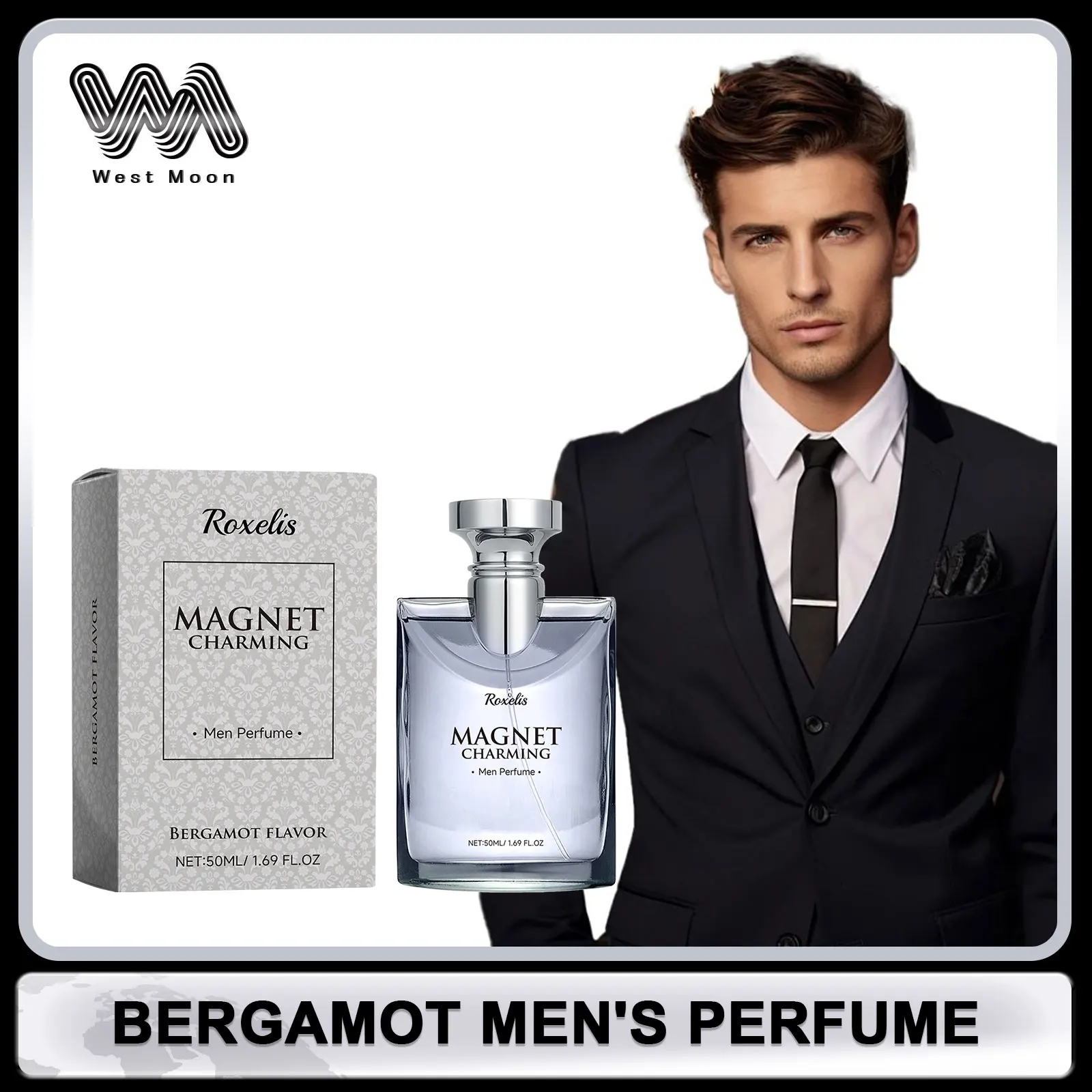 Bergamot Perfume for Men Attracting Women Pheromone Perfume for Dating Show Charming Large Capacity Fresh Perfume Man Deodorant