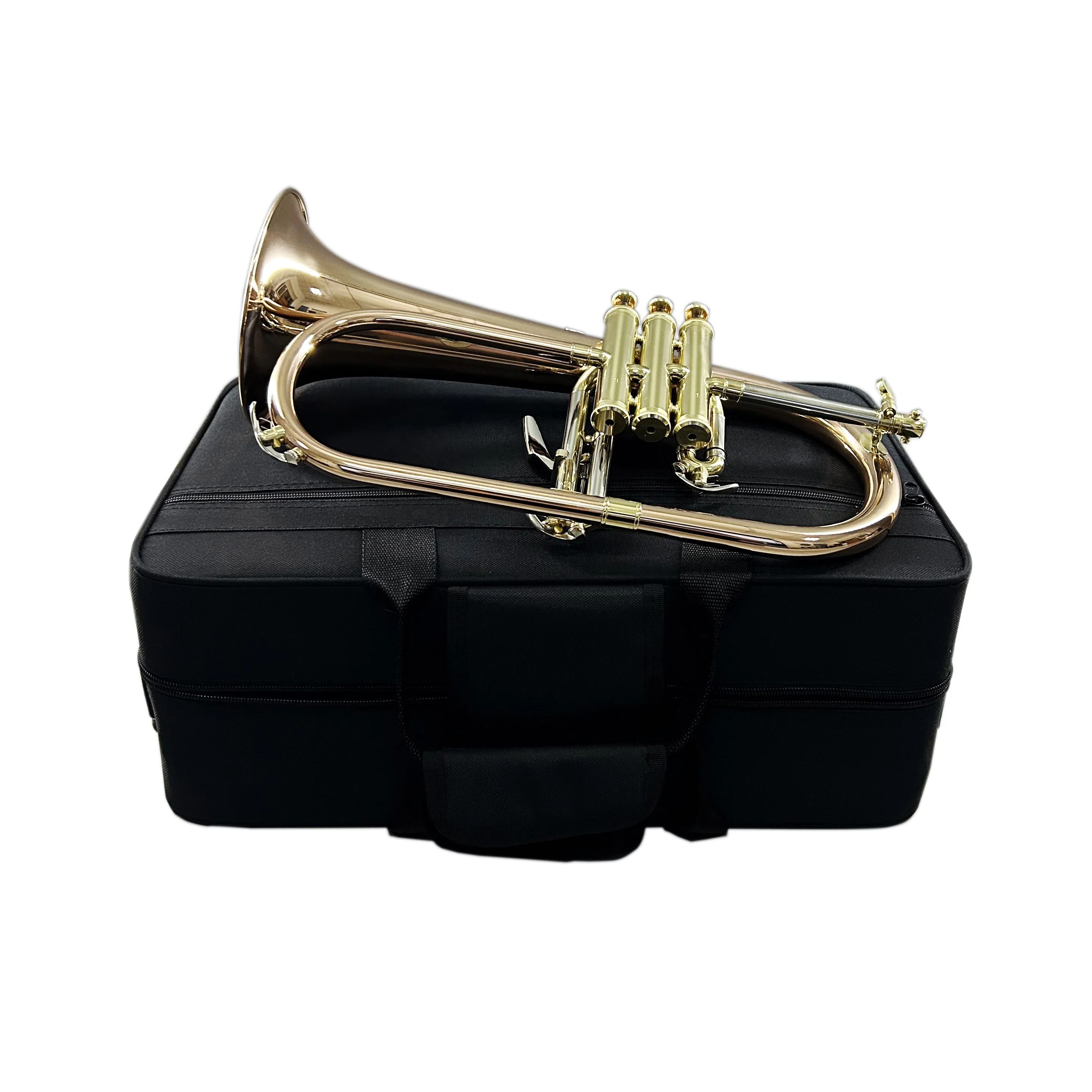 Professional JYFG410PC BB Flugelhorn High Quality Phosphorus Copper Bronze Body With Gold Lacquer Surface Trumpet For Sale