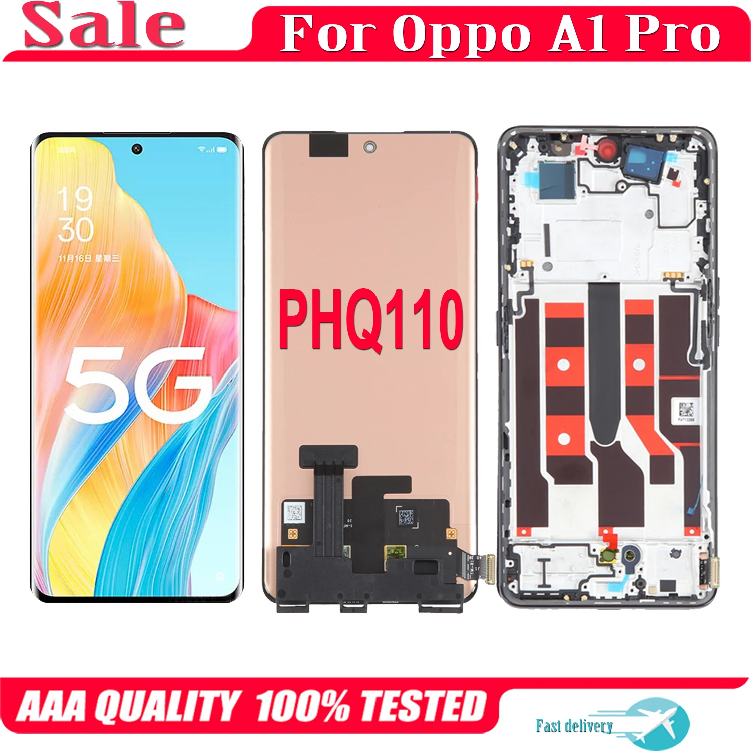 AMOLED For OPPO A1 Pro LCD A1Pro PHQ110 Display Touch Screen Replacement Digitizer Assembly