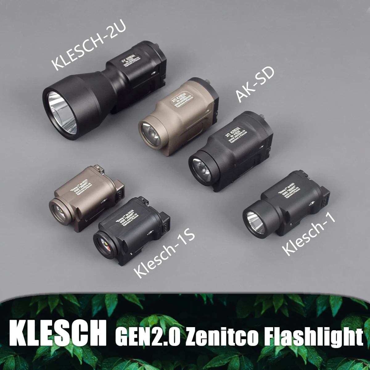 Airsoft NEW Zenitco Klesch-1 Klesch-1S GEN 2 Scout Flashlight AK-SD Weapon Light KLESCH-2U AK-SD For Hunting Rifle AK47 Glock17