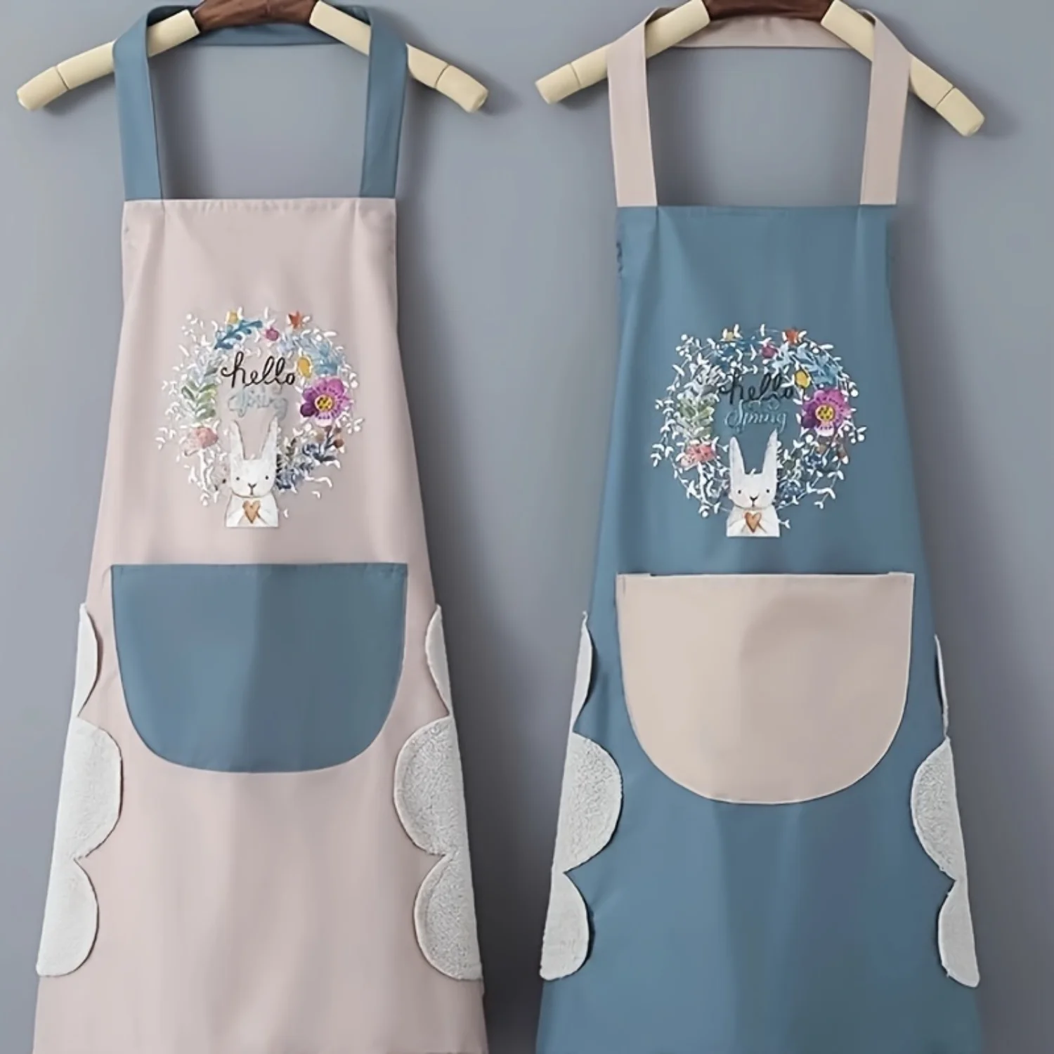 

2pcs/ 4pcs Apron, Waterproof And Oil-proof Apron, Adjustable Bib Apron, Cooking Aprons For Restaurant, Casual Tie Back Patch Po