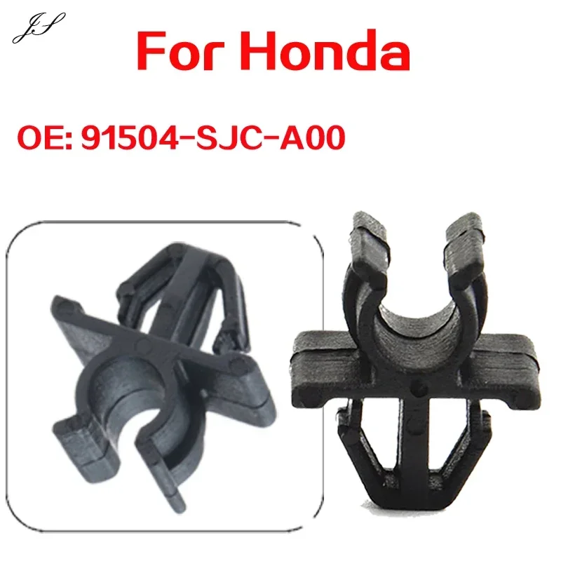 2pcs Car Plastic Clips Fit For Honda Ridgeline Hood Support Prop Rod Clamp Clip Holder 91504-SJC-A00 клипсы для автомобиля