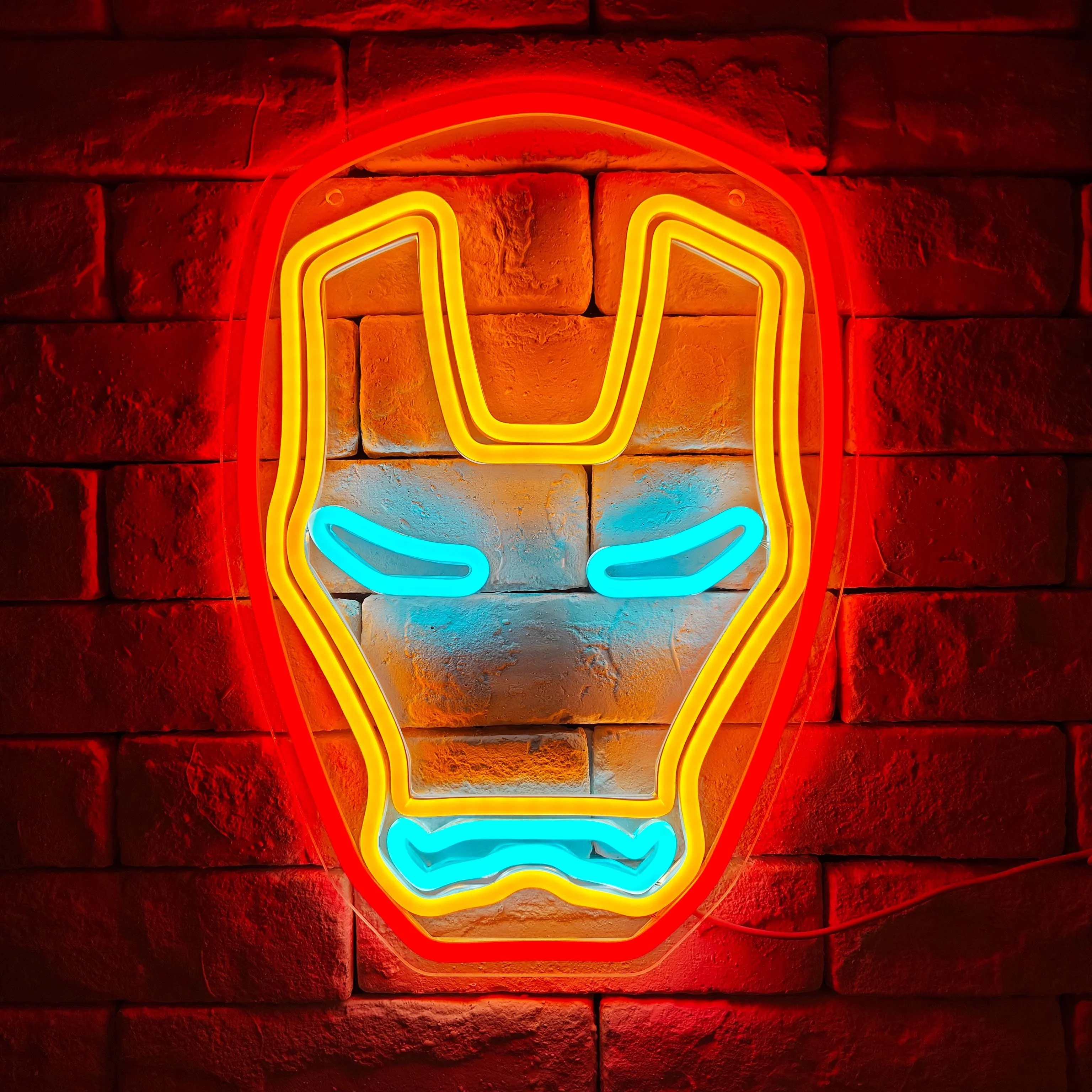 أعجوبة خارقة أضواء نيون LED لافتة ، الرجل الحديدي ، ديكور غرفة الألعاب للمنزل ، غرفة النوم ، البار ، الحفلات ، النادي ، مصباح حائط يعمل بمنفذ USB #1