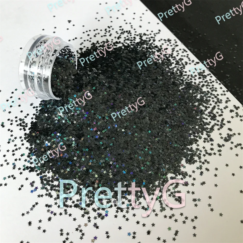 PrettyG venta al por mayor LS 1mm estrellas Mini formas de brillo ópalo uñas lentejuelas holográficas brillo para decoración de uñas DIY