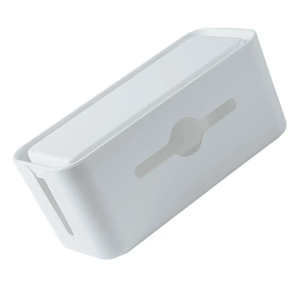 1Pcs ABS Desktop Cable Organizer Box Rounded Corners Non-Slip Surface for Cable Patch Board Data Wire Box