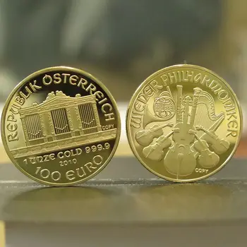 אוסף מטבעות התזמורת הפילהרמונית של וינה מטבע מצופה זהב 1 אונקיה מזכרות ומתנות מטבע זיכרון רפליקה של באסו-רליבו 10 best sales מטבע של 1 אונקיה - №10