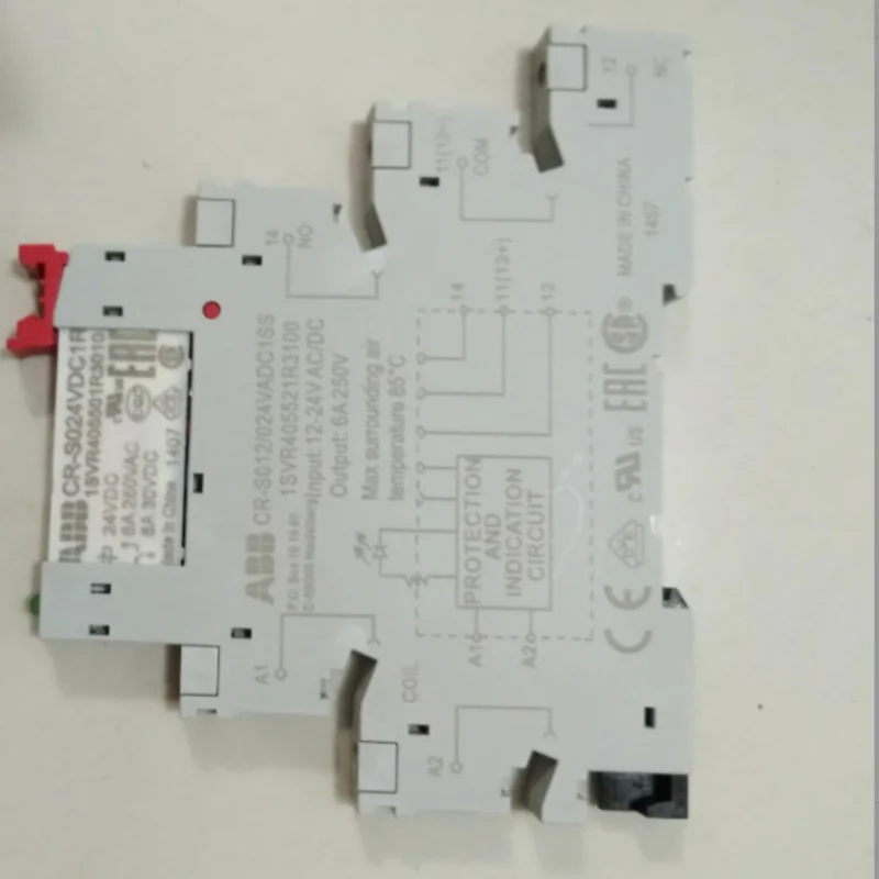 10Pcs CR-S012/024vadc1ss 24VDC Base ABB Terminal Thin CR-S024VDC1R Relay