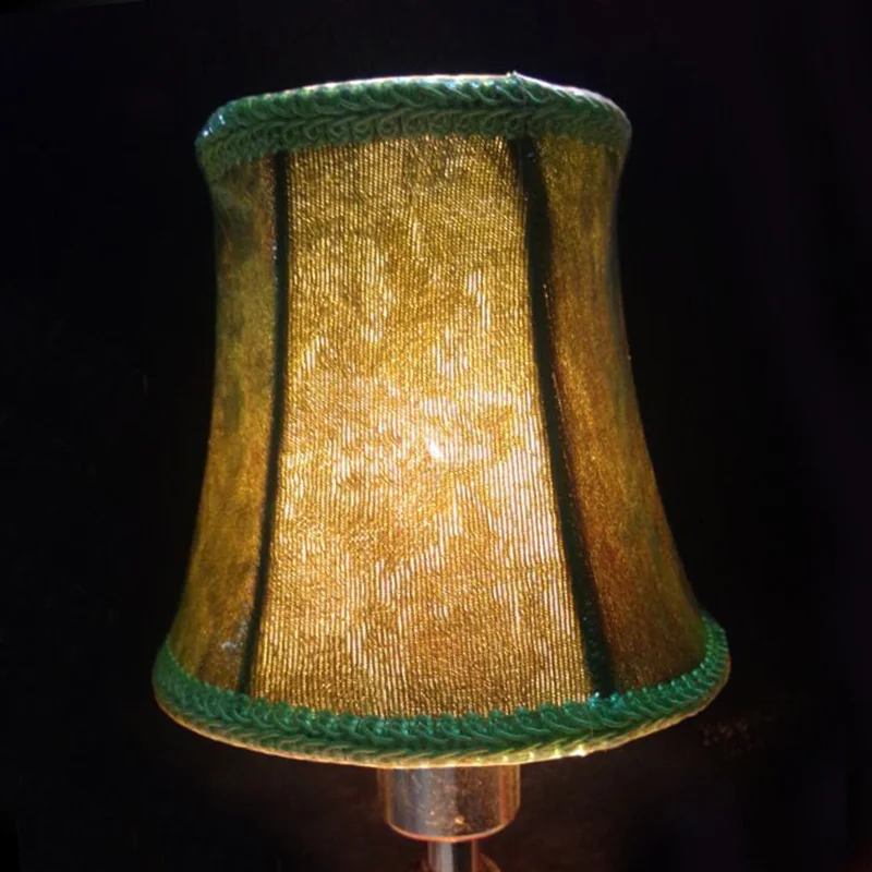 Vintage mały abażur flanelowa aksamitna lampa z materiału bęben odcień tabeli sufitu pokrywa na światła lampka do sypialni żyrandol abażury